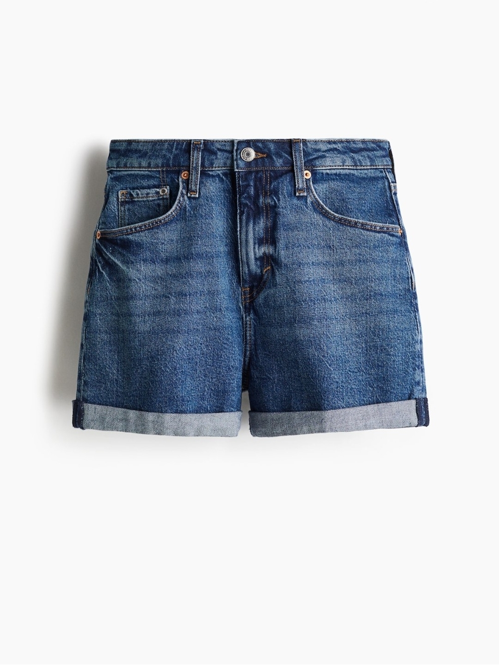 H&M Medium Blue Cuffed Denim Shorts